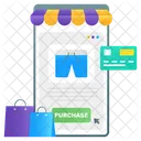 쇼핑 앱 모바일 앱 온라인 구매 아이콘