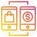 Smartphone Mobile Shopping Bag Icon