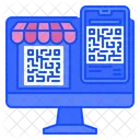 Online Qr Code  Icon