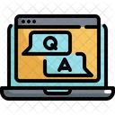 Question Answer Laptop Icon