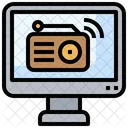 Online Radio Computer Radio Audio Podcast Icon