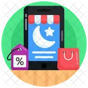 Ecommerce Online Ramadan Sale Online Ramadan Shopping Icon