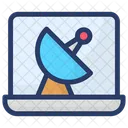 Parabolic Dish Satellite Antenna Radio Telescope Icon
