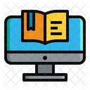 Digital Book Online Learning Study Icon