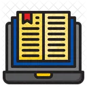 Online Reading E Book Elearning Icon