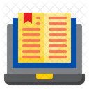 Online Reading E Book Elearning Icon