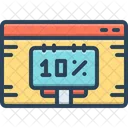 Rebate Screen Percentage Discount Refund Allowance Exemption Discount Icon