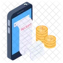 Online Receipt Financial App Online Finance Icon