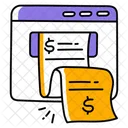 Online Receipt Payment Icon