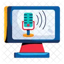 Online Podcast Online Recording Audio Recording Icon