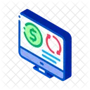 Refinance Money Computer Icon