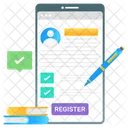 Online Register Online Profile User Registration Icon