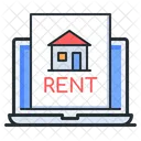 Online Rental Home Online Home Online Rent Icon