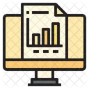 Online Report Online Analysis Analytics Icon
