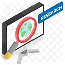 온라인 연구 교육 연구 학습 탐구 아이콘