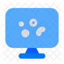 Online Research Monitor Computer Icon