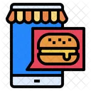 Mobile Restaurant Hamburger Icon
