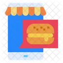 Mobile Restaurant Hamburger Icon