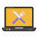 Online Food Online Restaurant Online Cutlery Icon