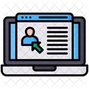 Online Resume Laptop Web Icon