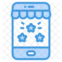 Online Review Rating Smartphone Icon