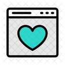 Online Review Love Webpage Icon