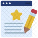 Online Review Writing  Icon