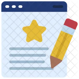 Online Review Writing  Icon