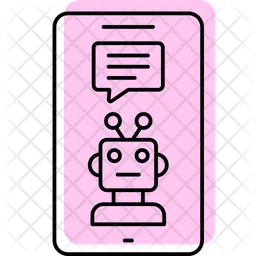 Online robot chat  Icon