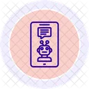 Online Roboter Chat Farbkreis Symbol Symbol