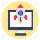 Online Rocket System Startup System Initiation Icon