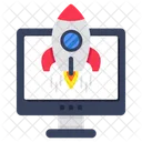 Online Rocket System Startup System Initiation Icon