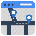 Online Route Online Navigation Online Gps Icon