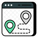 Online Route Location Direction Icon