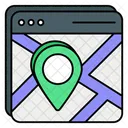 Online Route Online Location Online Navigation Icon