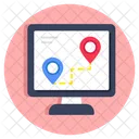 Online Route Online Navigation Online Path Icon