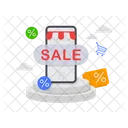Mobile Sale Online Shopping Icon