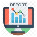 Online Sales Report Data Analytics Business Report Icon