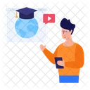 Online Bildung Fernunterricht E Learning Symbol