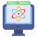 Online Science Online Atom Online Electron Icon