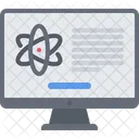 Online Science Atom Browser Online Research Icon
