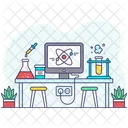 Online Science Online Physics Chemical Reaction Icon