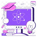 Online Science Electron Proton Icon