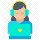 Online Support Call Center Customer Support Icon