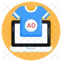 Ecommerce Online Shirt Ad Online Shopping Icône