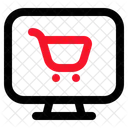 Online Shop Monitor E Commerce Icon