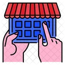 Online Shop Hand Ecommerce Icon