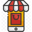 Online Shop Smartphone Commerce Icon