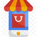 Online Shop Smartphone Commerce Icon