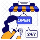 Online Shop Open Online Store Online Shop Icon